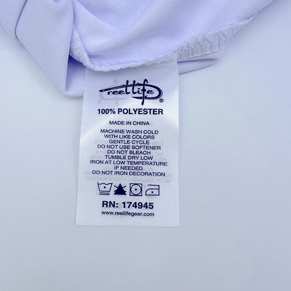 REEL LIFE EXTRA LARGE (XL)  WHITE COLOR RASH GUARD - Picture 13 of 14